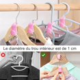 thumbnail image 3 of (Pink)64 Pieces Hanger Hooks Connecting Hooks for Hangers Hanging Hook Connector Mini Cascading Hangers Space Saving in Closets, 3 of 5