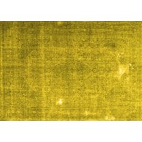 Ahgly Company Machine Washable Indoor Rectangle Persian Yellow Traditional Area Rugs, 5' x 7'