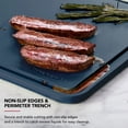 thumbnail image 3 of KitchenAid Classic Plastic Cutting Board with Trench, Non-Slip Edges, Dishwasher Safe, 12x18, Ink Blue, 3 of 6