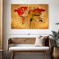thumbnail image 3 of Elephant Stock Old Compass World Map Wall Art - Horizontal Canvas Wall Art - Living Room Wall Decor - Map Canvas - Orange And Yellow Decor - 51" x 34", 3 of 8