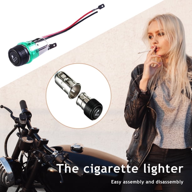 Toma de corriente para encendedor de cigarrillos de 12 V para coche motocicleta barco (verde) Ndcxsfigh Accesorios para autos y motos