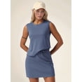thumbnail image 2 of Two Piece Skirt Sets for Women Vacation Outfits Skirt Crew Neck Top Lounge Sets S, 2 of 7