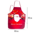 thumbnail image 2 of Delantal navideño, delantal divertido de dibujos animados estilo Navidad Papá Noel/alce/muñeco de nieve, para cocinar, limpio, 2 of 5