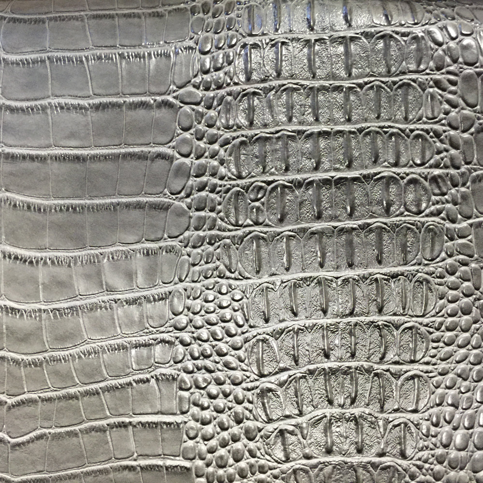 Waverly Inspirations By-the-Yard Crocodile Faux Leather Fabric, Grey, 60” Wide for Crafts & DIY Projects