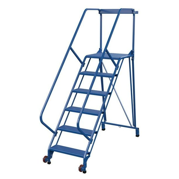 Vestil Manufacturing Lad Trs 50 6 P 50 Deg Tip N Go Straddle Ladder 44 Perforated 6 Steps Walmart Com Walmart Com