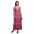 thumbnail image 1 of Bimba Robe Longue Maxi d'Été pour la Plage à Bretelles Spaghetti Ajustables Imprimée d'Oiseaux - Petit, 1 of 5