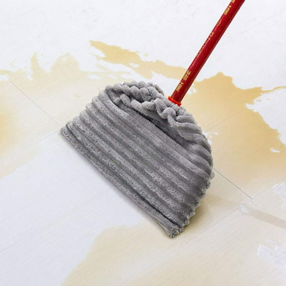 TEHAUX Broomhead Replacement 2Pcs Flannel Cloth for Floor Cleaning and Reusable Use in Random Color