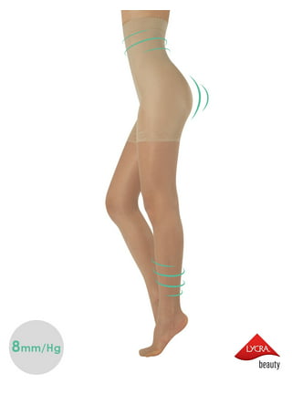 Women's MeMoi MM-226 Shaper Sheer Footless Capri Tights (Honey XL) 