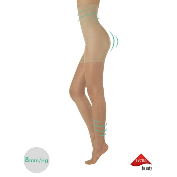 Calzitaly High Waist tights Control Top Shaping Nylons, Shaping Pantyhose, 20 Denier Sheer Shaping Tights for All Day Use