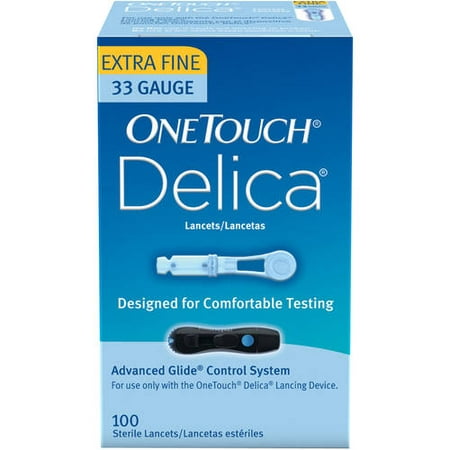 OneTouch Delica Extra-Fine Lancets, 33G, 100 Ct (Best Lancets For Diabetes)