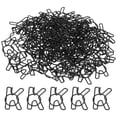 thumbnail image 1 of Unique Bargains Paper Clip Coated Letter K Shape Alphabet Clips Bookmarks, Black, 100 Count, 1 of 6
