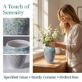 thumbnail image 2 of Unique Bargains Modern Flower Vase Matte Ribbed Opening Decorative Blue-Green, 2 of 5