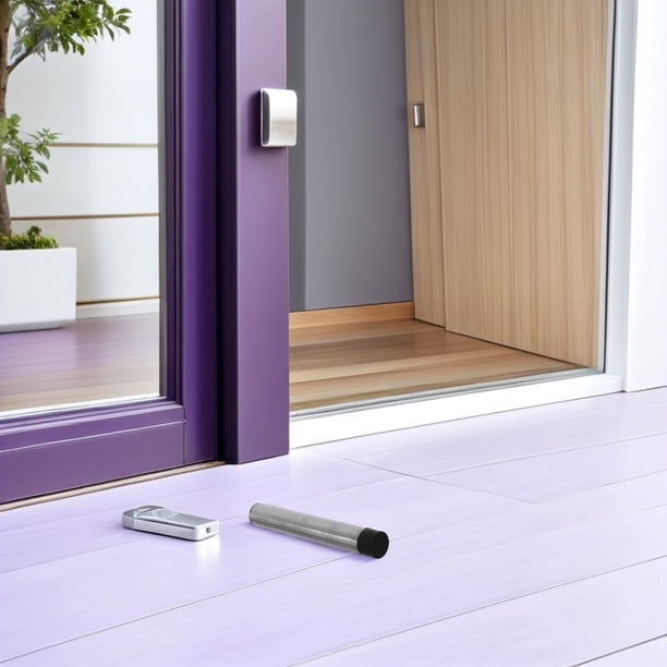 RUNROTOO 2Ud Tope De Puerta Montado En Pared Con Superficie Mate Plata Para Soporte En Habitaciones