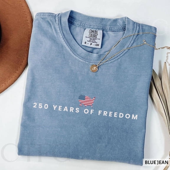 250 Years of Freedom Shirt, USA Anniversary Tee, Patriotic July 4th Graphic Shirt