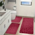thumbnail image 4 of Linnome 3 Piece High Density Sponge Bath Mat Set Absorbent Non Slip Soft Washable Home Bathroom Decor Needs, 4 of 7