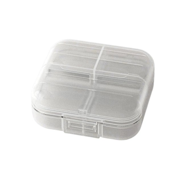 Hyasfey Organiseur de Pilules Boîte à Médicaments Petite Anti-Humidité Grande Capacité Multiples Compartiments Boîte de Rangement Scellée Portable