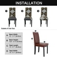 thumbnail image 6 of Unique Bargains Stretch Spandex Dining Chair Slipcover Beige and Brown, 6 of 8