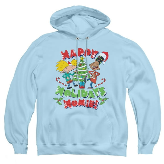 Hey Arnold Happy Holidays Homie! Arnold And Gerald Christmas Unisex Adult Pull-Over Hoodie