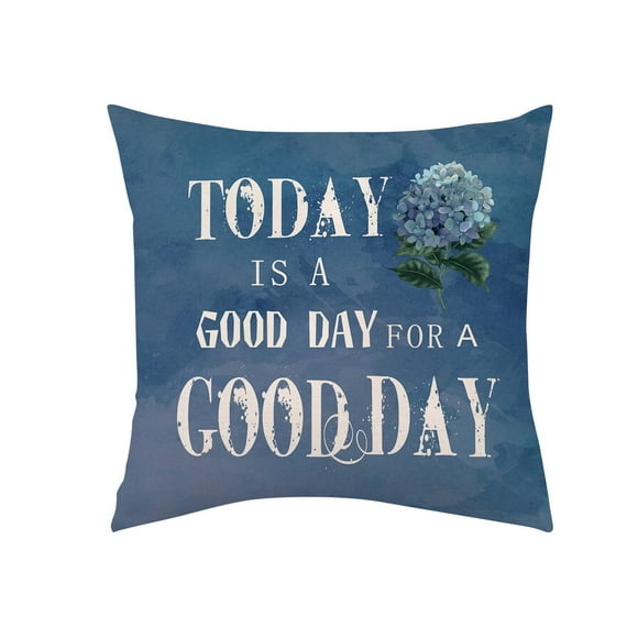 Pedty Pillowcases Pillowcase Covers Decorative 2023 New Summer Blue Hydrangea Hold Pillowcase Suitable for Sofa Office Decoration