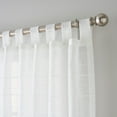 thumbnail image 2 of Mainstays Woven Stripe Sheer Tab Top Curtain, Single Panel, White, 50" W x 84" L, 2 of 6