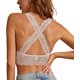 thumbnail image 2 of Sujetador de encaje para mujer, sin varillas, acolchado, espalda cruzada, sin botones, brasier de espalda cruzada, Malva pálido , S Xishao ropa, 2 of 2