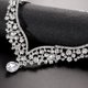 thumbnail image 3 of HomeKingdee Bridal Necklace and Earrings Set - Alloy Rhinestone Glass Jewelry for Wedding Party Accessories, 3 of 5