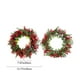 thumbnail image 3 of Adorno navideño de flores rojas para colgar en la puerta, decoración combinada, hojas de plástico simuladas enredaderas, 3 of 6