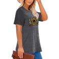 thumbnail image 3 of Anbech Blessed MOM Sunflower Plus Size T-Shirts for Women Graphic Leopard Sunflower Print Oversize Short Sleeves T-Shirt with Round Neck, 3 of 4