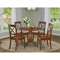 East West Furniture Dining Room Set Mahogany, DLBO5-MAH-W