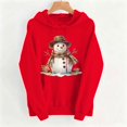 thumbnail image 5 of Zynoxe Womens Ugly Christmas Sweatshirt Adjustable Drawstring Hooded Sweatshirt Casual Long Sleeve Pullover Hoodie Fashionable Print Sweatshirt for Women with Kangaroo Pocket M, 5 of 6
