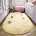thumbnail image 7 of Homore Ultra Soft Modern Oval Rugs for Bedroom, 3.2' x 6.2', Beige, 7 of 7