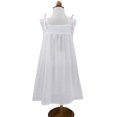 thumbnail image 2 of Handmade Girls' Embroidered Lace Cotton Night Dress Sleepwear White - Age 2-12 (Pink Ribbon Sleeveless, 4-6 Years), 2 of 3