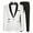 White, variant on Cloudstyle Men's Shawl Collar Single-Breasted 1-Button Suit Set, Premium Wrinkle-Free Formal Wear for Weddings & Black-Tie Events