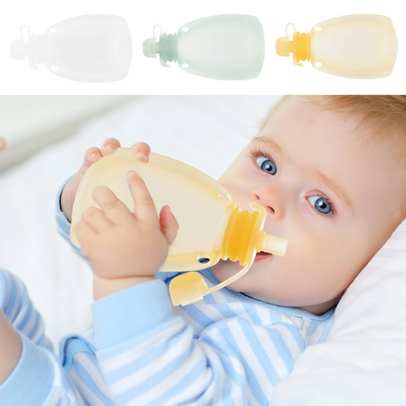 120ml Breastmilk Storage Bags Silicone Fresh Food Bottles Good Sealing Baby Feeding Bags Keep Fresh Baby Paste Bottle for Home
