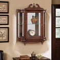 thumbnail image 2 of Beaumont Lane Wood Cherry Curio Cabinet Rectangular Distressed 27.5" H x 21" W x 6" D, 2 of 2