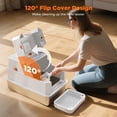 thumbnail image 4 of Stainless Steel Litter Box with Lid, Extra Large Enclosed Cat Litter Boxes for Big Cats Multiple, Metal Cat Litter Box with Mat, Silver Gray, 4 of 8
