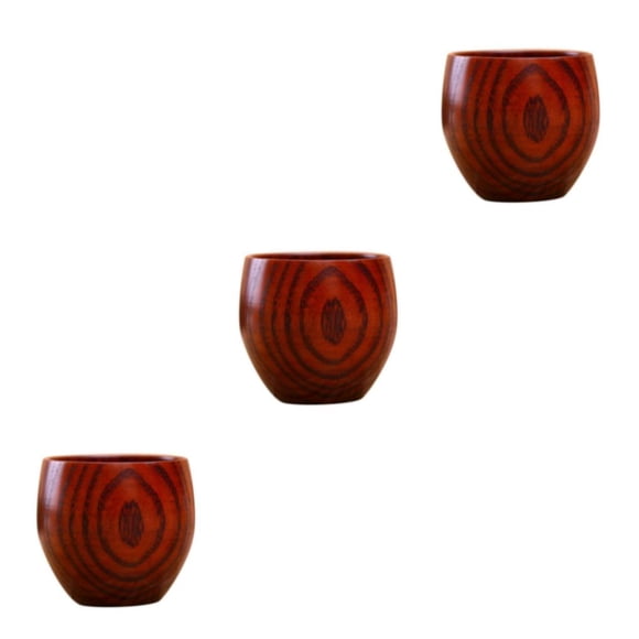 Billuyoard 288ml Natural Wooden Milk Beer Mug Tea Souvenir Cup Gift Beer Mug Drink Type1 NO1
