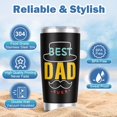 thumbnail image 2 of Birthday Gifts for Dad, Tumbler Stainless Steel Gift for Dad from Daughter Son Kids, Funny Fathers Day Gift, Colorful Best Dad Ever Coffee Drinking Cup 20oz with Lid and Straw, Black, 2 of 6