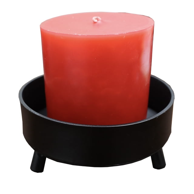 Vela Energética color Rojo con base de acero El Bazar Store