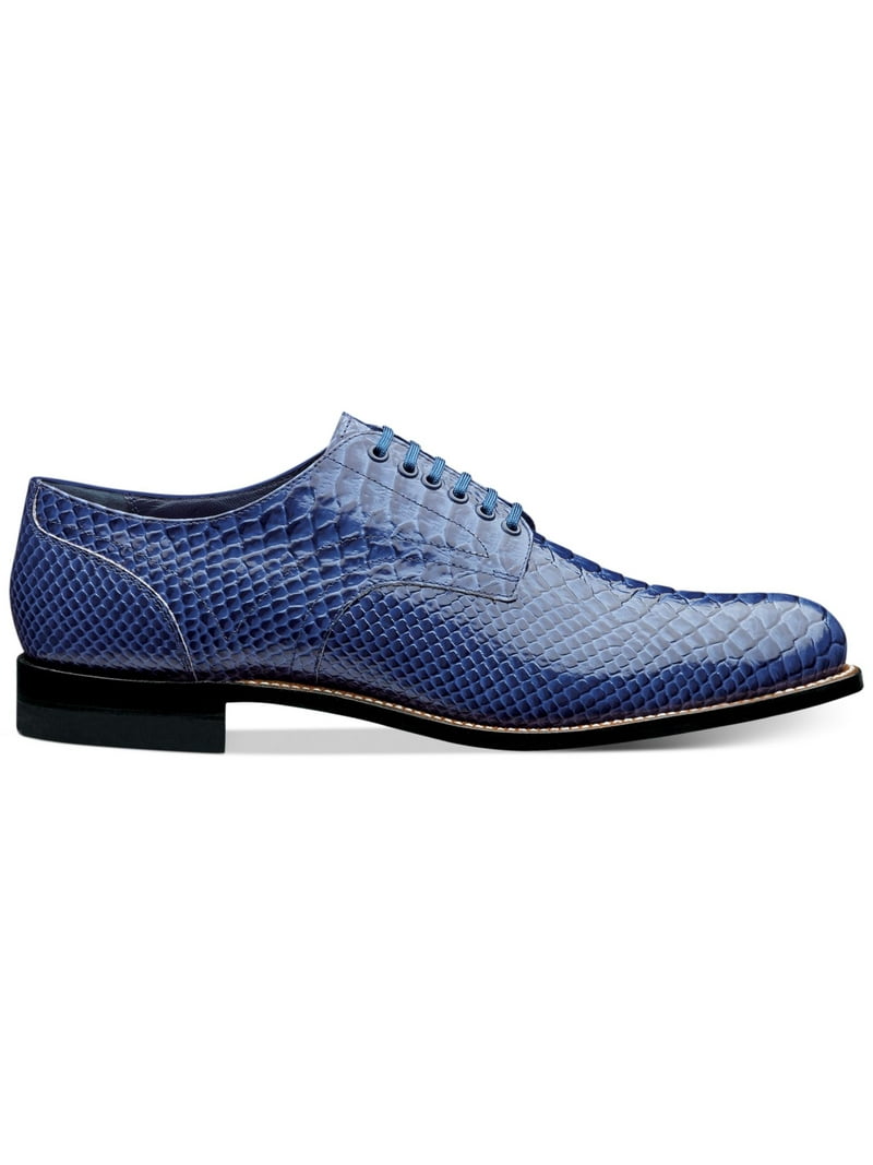 STACY ADAMS Mens Blue Animal Print Metal Eyelets Madison Round Toe Stacked  Heel Lace-Up Dress Oxford Shoes 10.5 D - Walmart.com
