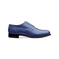 thumbnail image 2 of STACY ADAMS Mens Blue Animal Print Metal Eyelets Madison Round Toe Stacked Heel Lace-Up Dress Oxford Shoes 10.5 D, 2 of 2