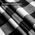 thumbnail image 3 of Buffalo Check Plaid Curtains for Living Room, Bedroom Farmhouse Gingham Style Cotton Texture Rod Pocket Semi Curtain Drapes, Black, 52 x 84 Inch(2 Panels), 3 of 6