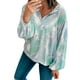thumbnail image 1 of Moda mujer casual suelto impreso cremallera con capucha pulóver manga larga camisetas tops Fridja FKASFK5910, 1 of 9