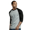thumbnail image 3 of TOP PRO Men's 3/4 Sleeve Casual Raglan Jersey Baseball Tee Shirt (XL, Black/Light Gray - 1), 3 of 4