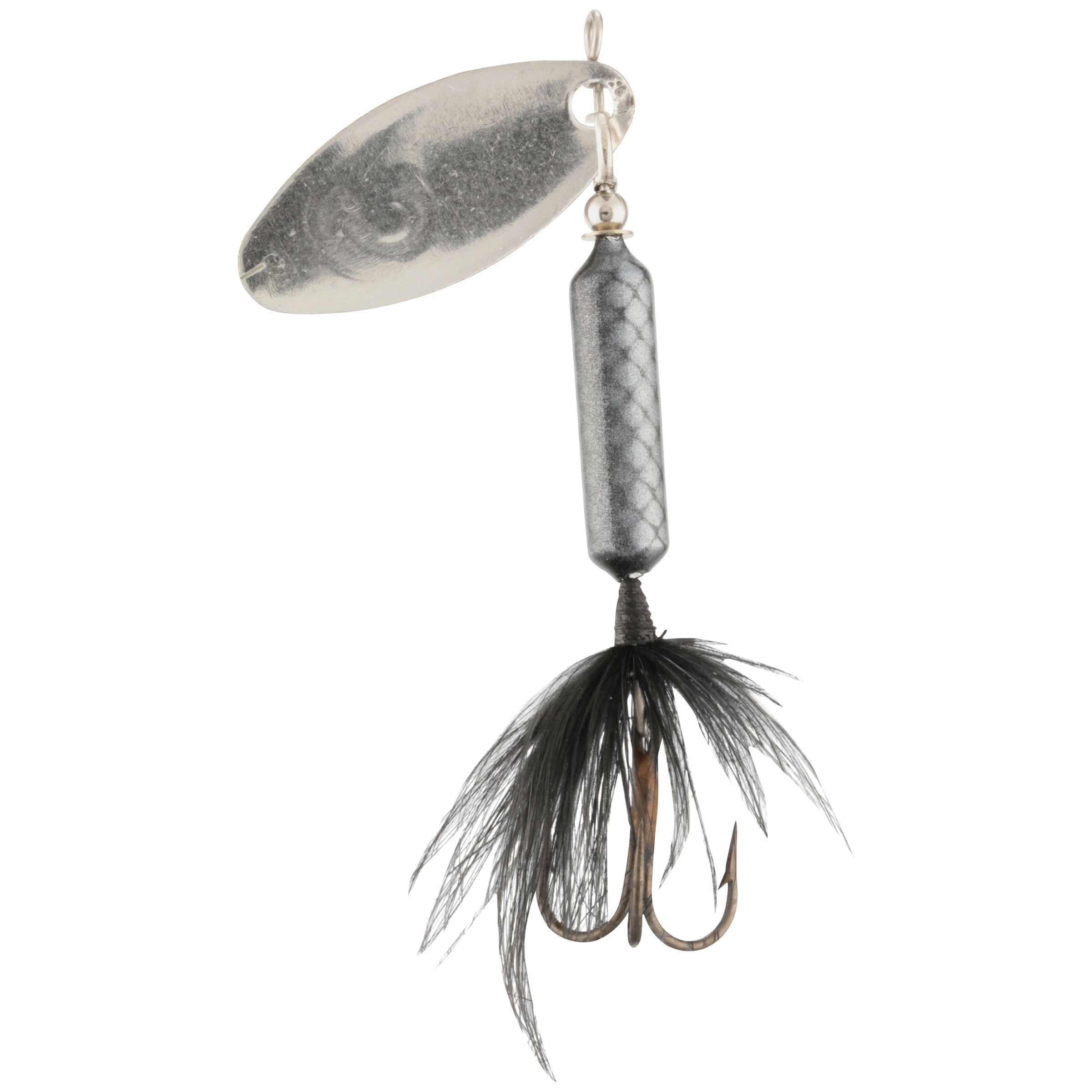 Worden's® Original Black Rooster Tail®, Inline Spinnerbait Fishing Lure, 1/6 oz Carded Pack - image 3 of 4