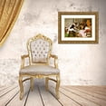 thumbnail image 3 of Charles Frederick Ulrich 24x19 Gold Ornate Framed and Double Matted Museum Art Print Titled - The New Dress, 3 of 4