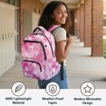 thumbnail image 2 of HELLHERO Cherry Blossom Gradient Zaino per ragazze with multi-tasche, Ergonomic Breathable 17 Inch Kids Backpack for Girls for School Back to School, 2 of 6