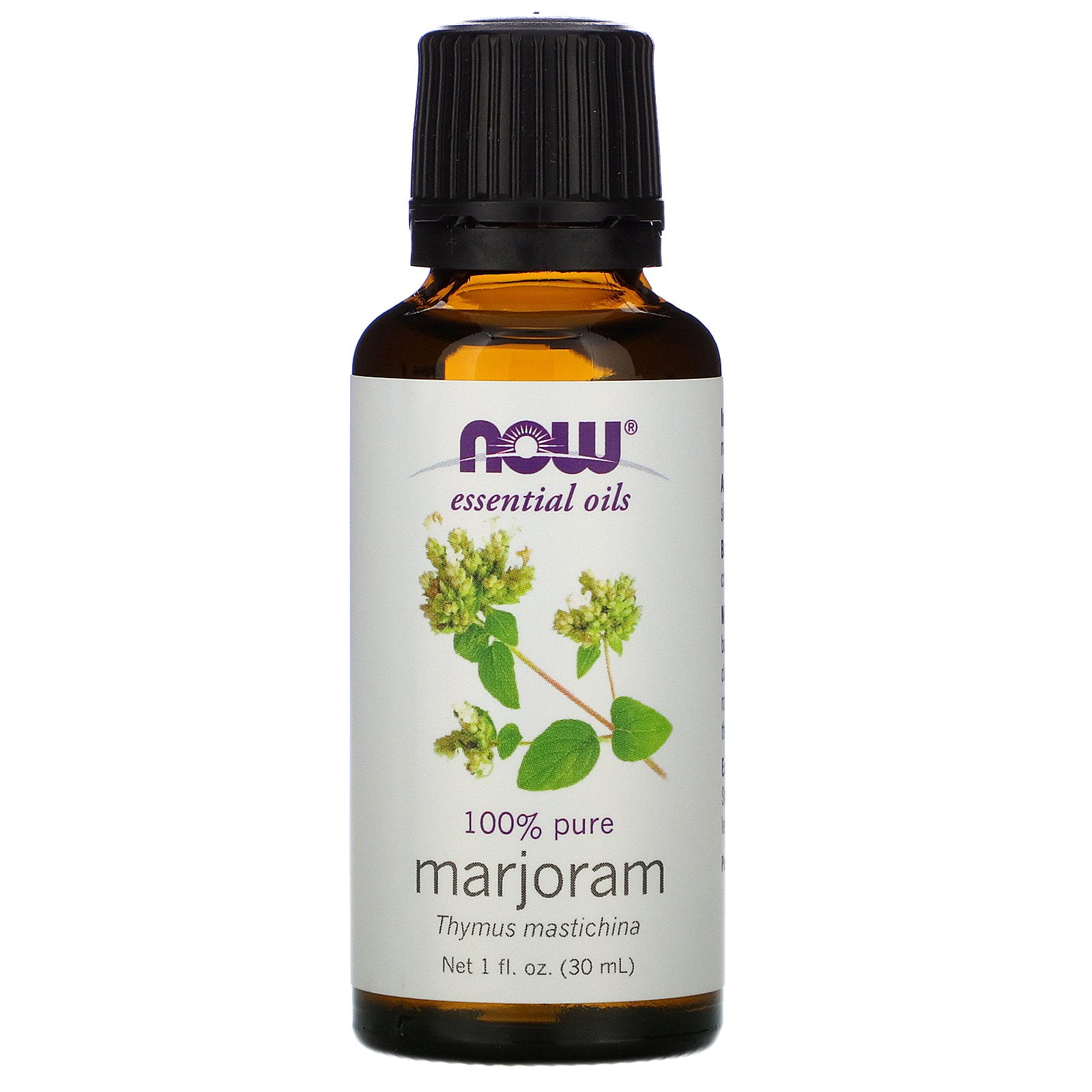 Essential Oils, 100% Pure Marjoram , 1 fl oz (30 ml), NOW Foods