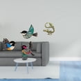 thumbnail image 2 of Juego de pájaros de madera de pared, pájaros voladores únicos y estatua china, decoración para jardín, estudio, dormitorio, , ofic, 2 of 8