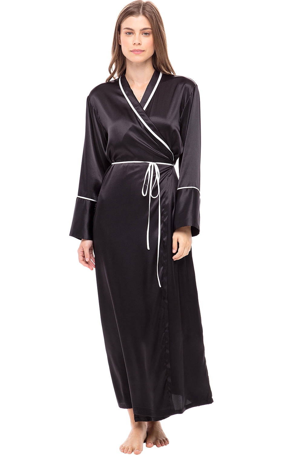 Alexander Del Rossa - Alexaner Del Rossa Women?s Long Satin Robe with ...